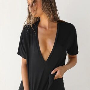 Joah Brown Plunge V-Neck Tee